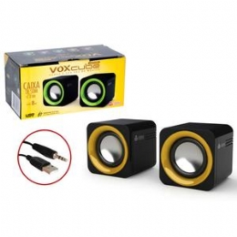 Caixa De Som Digital 2.0 Com 8W Rms Amarelo VC-D300 INFOKIT - 26387x