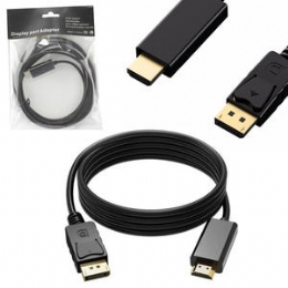 CABO DISPLAYPORT PARA HDMI MACHO 3 METROS PRETO - 27813