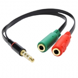 Cabo adaptador de Audio P2 para P3 PS4 Xbox One Smartphones Notebook PC Gamer Headset Gamer PC - 26591