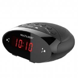 CAIXA DE SOM RADIO RELOGIO MULTILASER BT/FM NEW - 27442
