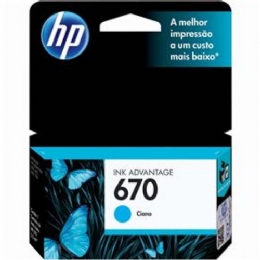 CARTUCHO DE TINTA HP 670 CZ114AB CIANO - 20340