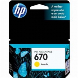 CARTUCHO DE TINTA HP 670 CZ116AB AMARELO - 20339