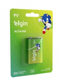 BATERIA ELGIN ALCALINA 9V 6LR61 - UNIDADE    - <font color="#808080"><FONT SIZE=-2>Este produto é vendido por Marvel e entregue por Marvel</FONT></font> -  -  - 21738x