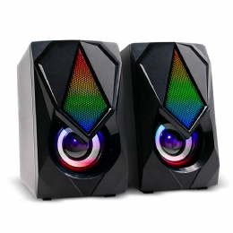 CAIXA DE SOM 2.0 GAMER 12W RMS RGB  - <font color="#808080"><FONT SIZE=-2>Este produto é vendido por Marvel e entregue por Marvel</FONT></font> -  -  - 27443x