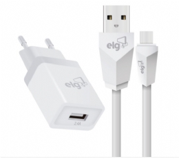 Carregador Parede ELG KTC10WC Universal, 1 Saída USB + Cabo USB Tipo-C - 26422
