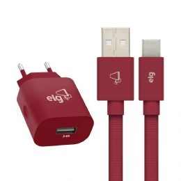 Carregador ELG KT510WCH Carregador 1A + Cabo Micro USB 2.4A  - <font color="#808080"><FONT SIZE=-2>Este produto é vendido por Marvel e entregue por Marvel</FONT></font> -  -  - 26421x