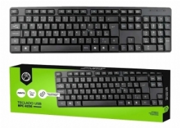 TECLADO USB COMUM PRETO 1.3M BOX - BPC-8 - 27843
