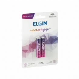 PILHA ELGIN RECAR. AAA C/2 1000MAH - 24987