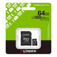CARTAO DE MEMORIA SD KINGSTON CANVAS 64GB  - <font color="#808080"><FONT SIZE=-2>Este produto é vendido por Marvel e entregue por Marvel</FONT></font> -  -  - 31173x
