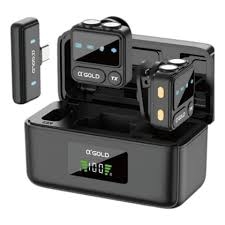 Microfone de Lapela Sem Fio Duplo A’Gold MCF-27 – Conexão Tipo C - 31530