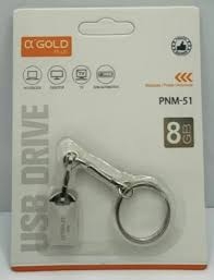 Pen Drive 8gb Gold Plus Pnm-51 Modelo Chaveiro Prata Prateado - 30986
