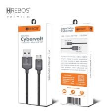 Cabo PARA CELULAR V8 H'REBOS CYBERVOLT CB-206V - 30933