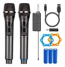 2 Microfone Sem Fio Profissional B-max Bm-248 - 31459