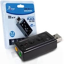 PLACA DE SOM USB 7.1 USB 2.0 HB-T64 - 31021