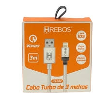 CABO USB IPHONE TURBO DE 3METROS-HS-282  - <font color="#808080"><FONT SIZE=-2>Este produto é vendido por Marvel e entregue por Marvel</FONT></font> -  -  - 30535x