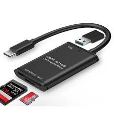 Adaptador Hub Conversor USB-A Macho para Tipo-C Fêmea com Porta USB 3.0 e Leitor de Cartão SD/Micro SD - 31635