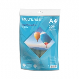 PAPEL FOTOGRAFICO GLOSSY A4 200G 50 FOLHAS - 27911