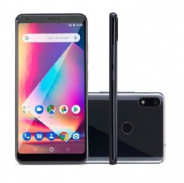 Smartphone Multilaser Ms60Z 4G 2GB 16GB Tela 6 Pol. IPS HD Android 8.1 Câmera 13Mp+13Mp Sensor Digital Preto + Cartão Memória 32Gb - NB741 - 25918