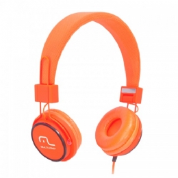 FONE C/MICROFONE HEADFUN LARANJA - MULTILASER - 22269