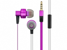 FONE DE OUVIDO METAL E SILICONE ROSA - 23411