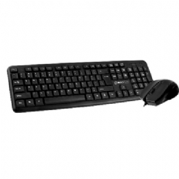 TECLADO E MOUSE OPTICO COM FIO - 25387