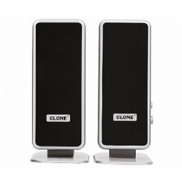 Caixa de Som 2W RMS USB Preta/Prata - Clone (COD 18182) - 18182