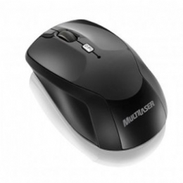 MOUSE P/ NOTEBOOK ÓPTICO SEM FIO 2.4 GHZ MULTILASER PRETO USB - 20095