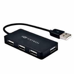 HUB USB 2.0 4 PORTAS HU-220BK C3TECH - 26295