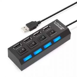 HUB USB 2.0 4 PORTAS LIGA E DESLIGA ALTA VELOCIDA - 27238