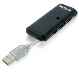 HUB USB SLIM 4 PORTAS 2.0  AC064 - MULTILASER  - <font color="#808080"><FONT SIZE=-2>Este produto é vendido por Marvel e entregue por Marvel</FONT></font> -  -  - 18622