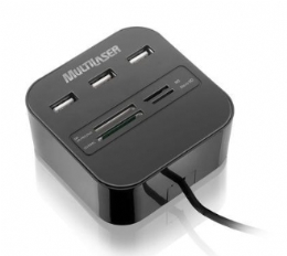 HUB-USB 3 PORTAS + LEITOR DE CARTAO UNIVERSAL - 21922