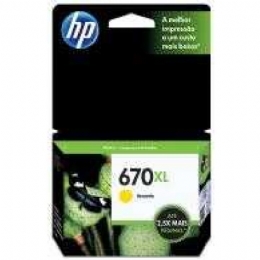 CARTUCHO DE TINTA HP 670XL AMARELO - ALTO RENDIMENTO - CZ120AB - 21020