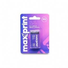 Bateria 9V Comum Maxprint Blister com 1 Unidade - 31738