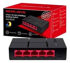 HUB SWITCH 5 PORTAS 10/100/1000MBPS MERCUSYS  - <font color="#808080"><FONT SIZE=-2>Este produto é vendido por Marvel e entregue por Marvel</FONT></font> -  -  - 31786x