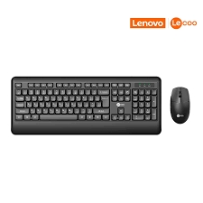 TECLADO E MOUSE USB S/FIO KW211 PRETO LECOO - 30096