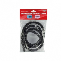 ORGANIZADOR DE CABOS (ESPIRAL)(12MM)(1,5M)(PRETO) - 31833