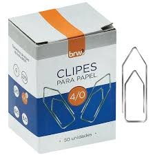CLIPS METALICO (4/0)(CX. 50UN)(BRW)(CL4050)(CL504 - 31830