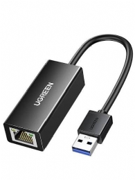 Adaptador de Rede Ugreen USB-A 3.0 para RJ45 Gigabit Ethernet – Preto  - <font color="#808080"><FONT SIZE=-2>Este produto é vendido por Marvel e entregue por Marvel</FONT></font> -  -  - 31824x