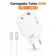 CARREGADOR TIPO C TURBO 65W CRG 387 - 31865