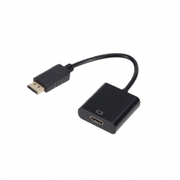 Conversor DisplayPort Macho para HDMI Fêmea Preto XC-ADP-24 - Flex - com Cabo de 19cm - 31035