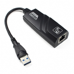 daptador USB 3.0 A-Macho - Rede RJ45 10/100/1000 F3 - 30816