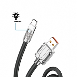 Cabo USB A-Macho - Type-C 1 Metro 5A Blindado Preto X-Cell - 30145
