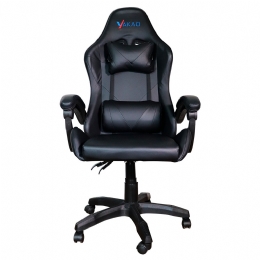 Cadeira Gamer Giratória Preto com Braço Ajuste de Altura e Encosto Reclinável Yakao - 31757