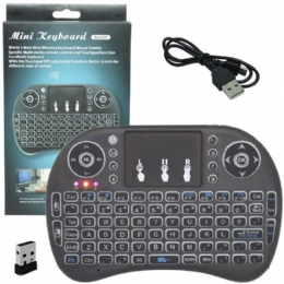 TECLADO MINI WIRELESS MULTIMIDIA COM TOUCHPAD PARA TV Smart ,TV Box, PC, Notebook e Celular Android - 25498