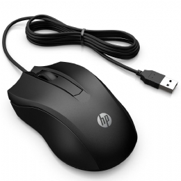 MOUSE USB 100 1600DPI PRETO HP - 26141