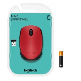 MOUSE SEM FIO LOGITECH VERMELHO - 23664