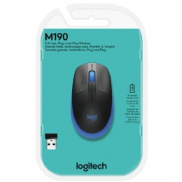 MOUSE LOGITECH SEM FIO RC/NANO M190 AZUL - 26727
