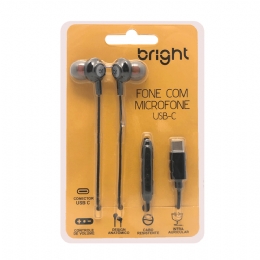Fone de Ouvido Bright USB-C com Microfone Ghost - FN574 PRETO  - <font color="#808080"><FONT SIZE=-2>Este produto é vendido por Marvel e entregue por Marvel</FONT></font> -  -  - 28619x