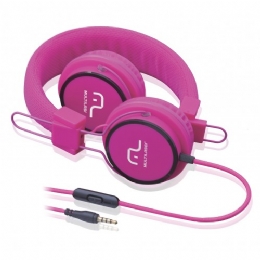 FONE HEADPHONE HEAD FUN COM MICROFONE P2 3,5MM HI-FI PH088 ROSA - 21481