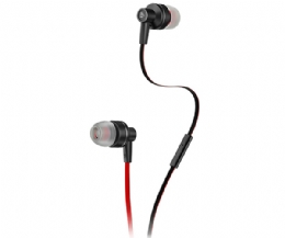 FONE DE OUVIDO METAL E SILICONE VERMELHO - 23410